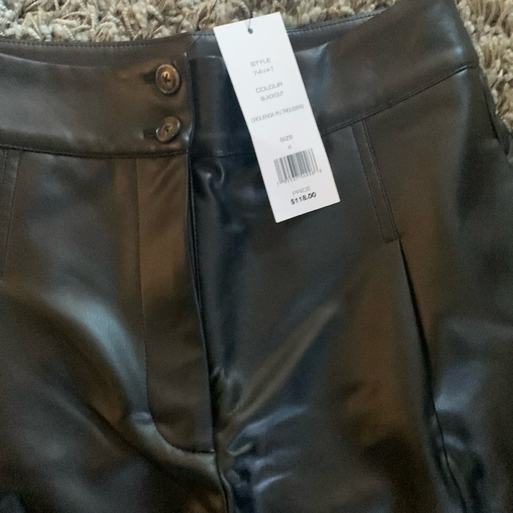 French Connection Crolenda PU Wide Leg Trousers